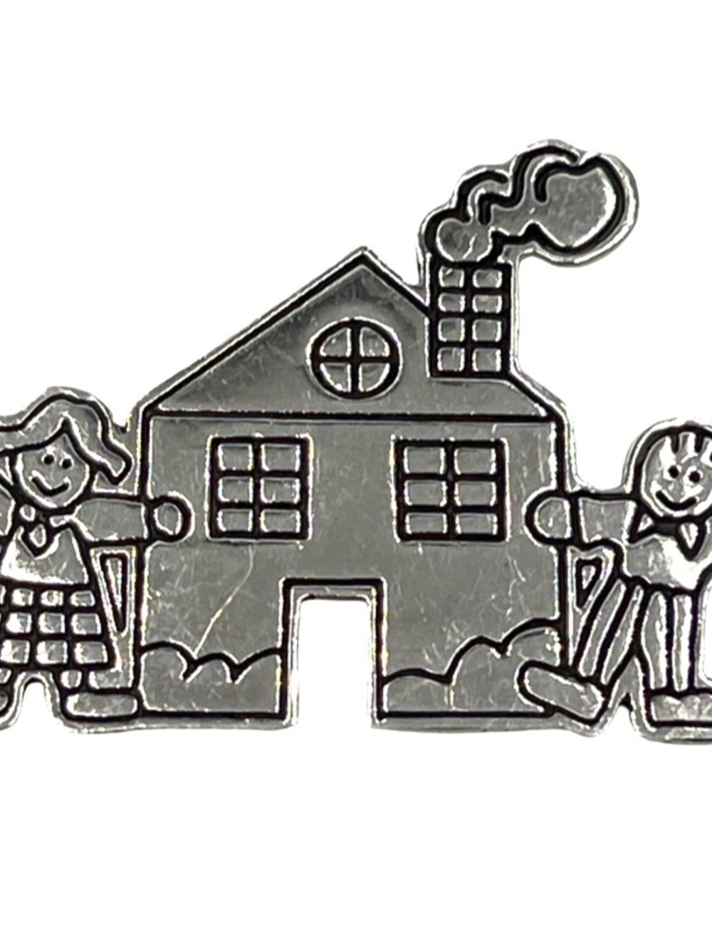 Vintage EFS Save the Children House Chimney Mexico Brooch